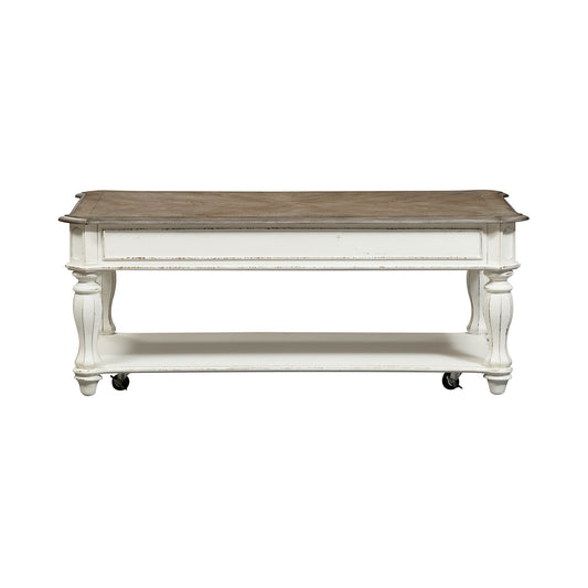 Magnolia Manor - Lift Top Cocktail Table - White