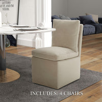 Accent Dining - Accent Dining Chairs With Casters (Set of 4)