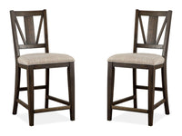 Westley Falls - Counter Chair With Upholstered Seat (Set of 2) - Graphite