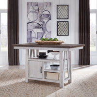 Farmhouse - Gathering Table - Two Tone White / Wood Tone