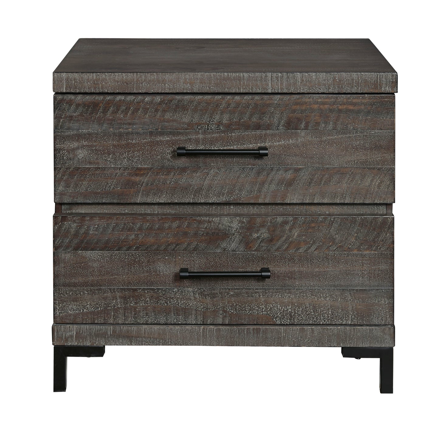 Austin - 2 Drawer Nightstand With USB - Dark Brown