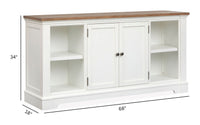 Kingston - Credenza - Whisper White And Cerused Nutmeg
