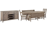 Paxton Place - Extendable Trestle Dining Table Set