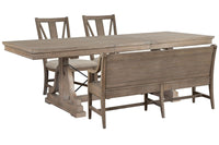 Paxton Place - Extendable Trestle Dining Table Set
