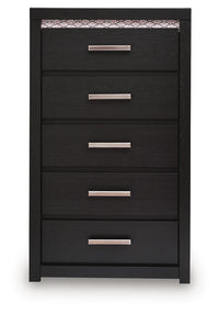Shoralli - Five Drawer Chest - Black
