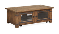 Chesterfield - Top Storage Cocktail Table With Casters - Farmhouse Timber