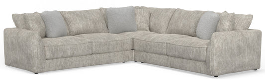 Bucktown - 3 Piece Sectional With Extra Thick Cuddler Seat Cushions - Parchment