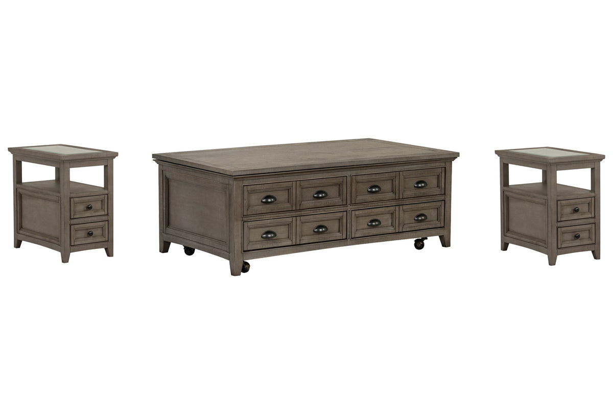 Paxton Place - Lift Top Storage Caster Cocktail Table Set