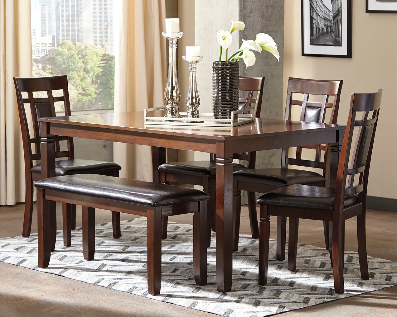 Bennox - Brown - Dining Room Table Set (Set of 6)