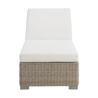 Ollie - Chaise Lounge - Tan And Olefin White Cream