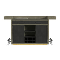 Jemma - Bar Table With Light - Gray And Dark Espresso