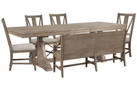 Paxton Place - Extendable Trestle Dining Table Set