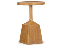 Lindon - Round Pedestal Accent End Table - Belgian Wheat