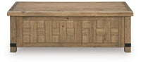 Ridgester - Lift Top Cocktail Table - Light Brown