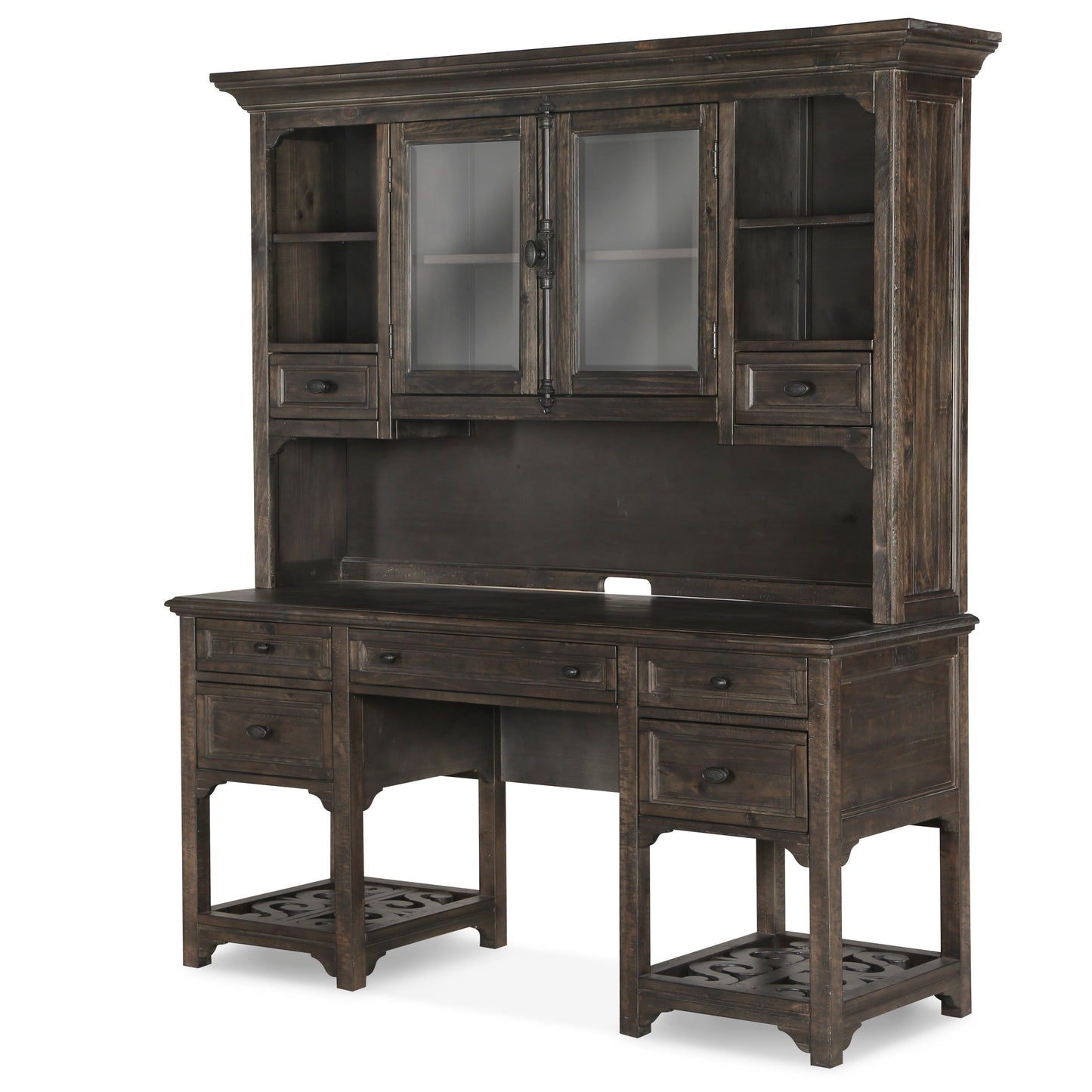 Bellamy - Desk With Hutch - Peppercorn