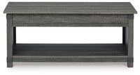 Freedan - Rect Lift Top Cocktail Table - Grayish Brown