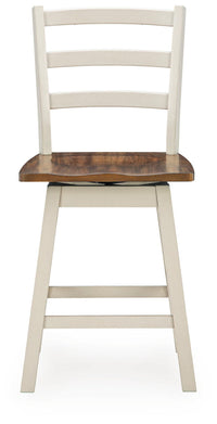 Brinfern - Swivel Stool (Set of 2) - Brown / Antique White