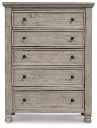 Harrastone - Gray - Five Drawer Chest