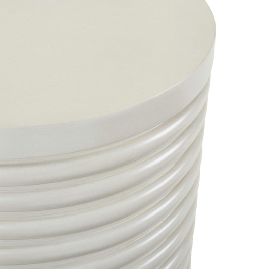 Berkley Square - Round Chairside Table - Linen & Khaki