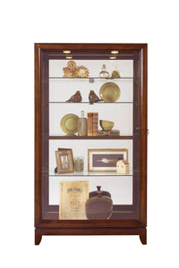 PFC Curios - Sliding Door 5 Shelf Curio Cabinet - Deep Brown