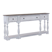 Magnolia Manor - 3 Drawer Hall Console Table - White