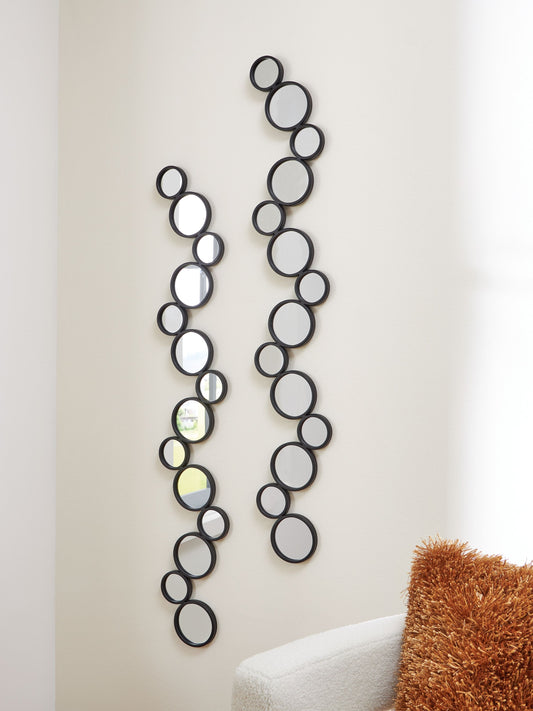 Vinler - Black - Accent Mirror Set (Set of 2)