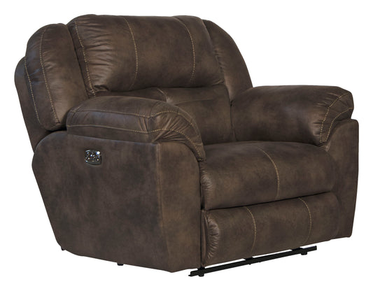 Ferrington - Power Lay Flat Recliner with Power Adjustable Headrest & Lumbar