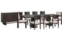 Tauren - 10 Piece Extendable Double Pedestal Dining Table Set