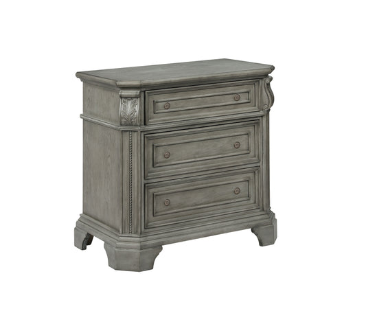 B01550 - Nightstand (Double USB/LED/WiFi) - Gray