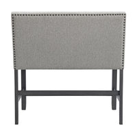 Seneca - Counter Bench With Upholstered Back And Fabric - Brown