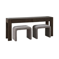 Cascade Falls - 3 Piece Set - Satin Espresso / Gray