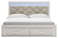 Altyra - White - King Upholstered Storage Bed