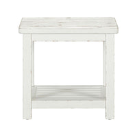 Backroads - End Table - Weathered White & Parchment Brown