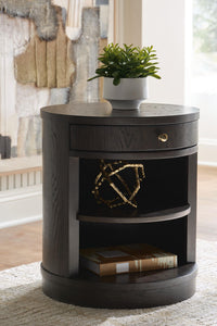 Leighmour - Accent Table - Dark Brown