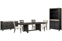 Plum Creek - 7 Piece Extendable Trestle Dining Table Set
