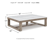 Loyaska - Brown / Ivory - Rectangular Cocktail Table