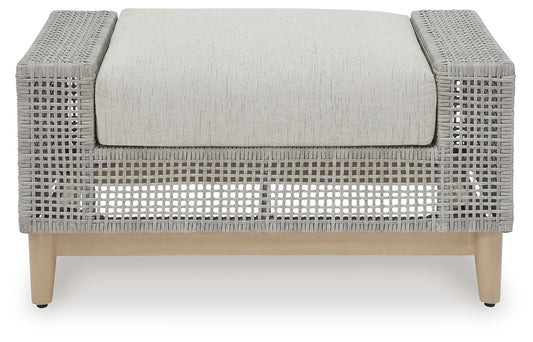 Seton Creek - Gray - Ottoman With Cushion