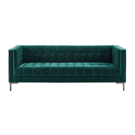 Isaac - Channel Stitch Velvet Sofa