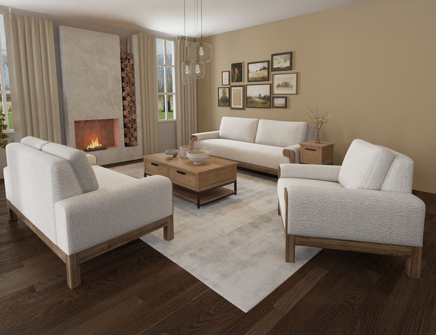Sedona - Arm Chair - Light Cream