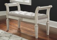 Realyn - Antique White - Accent Bench