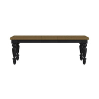 Heritage - Rectangular Dining Table With 18" Leaf - Oak Brown And Black