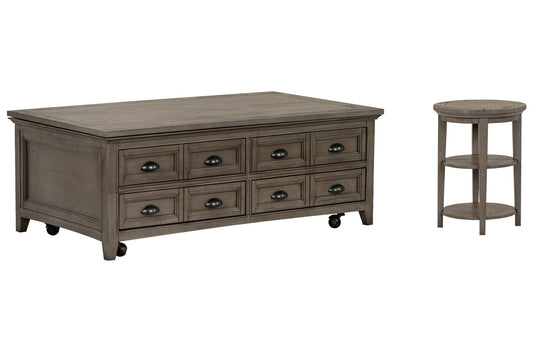 Paxton Place - Lift Top Storage Caster Cocktail Table Set