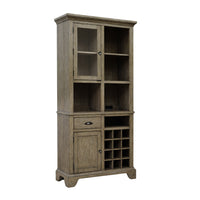 Kitchen Curio With Wine Storage - Light Brown