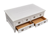 Heron Cove - Lift Top Storage Cocktail Table With Casters - Chalk White