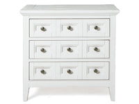 Heron Cove - Relaxed Traditional Chalk White Three Drawer Nightstand - Chalk White