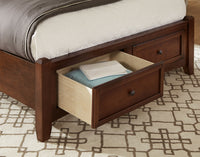 Bonanza - Pebble Gray Upholstered Bed With Storage Footboard