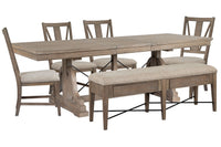 Paxton Place - Extendable Trestle Dining Table Set