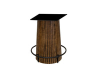 Tiza - Bistro Table - Peanut Brown / Chalk Colors