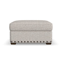 Milo - Fabric Cocktail Ottoman With Nailhead Trim
