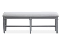 Charleston - Bench With Upholstered Seat - Harbor Gray